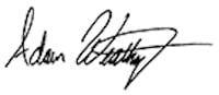Signature of Adam Weatherby