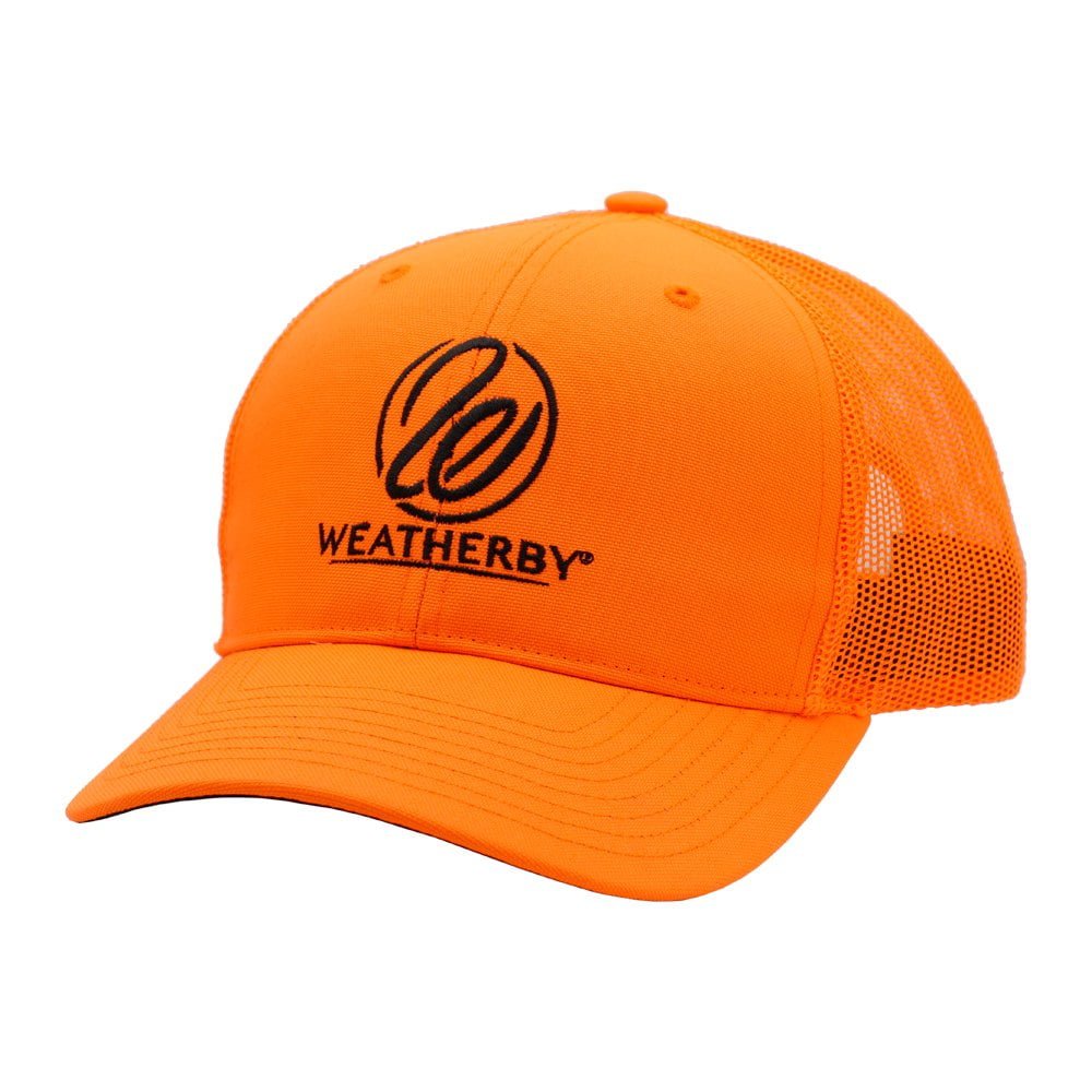 Weatherby Blaze Orange Mesh Hat